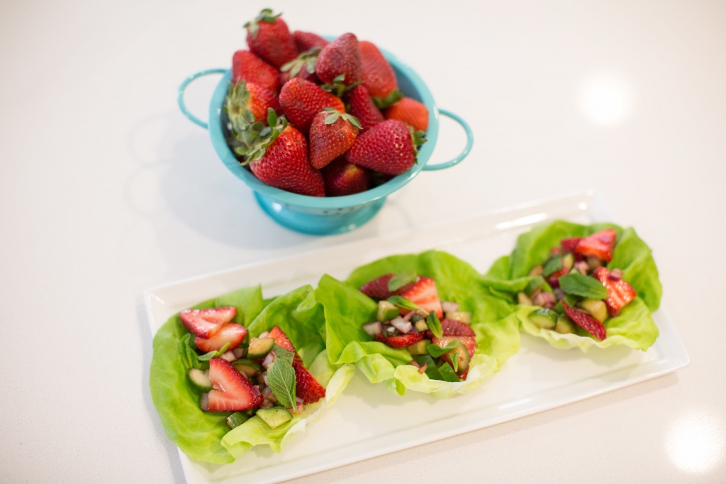 Spring Strawberry Salad Wraps
